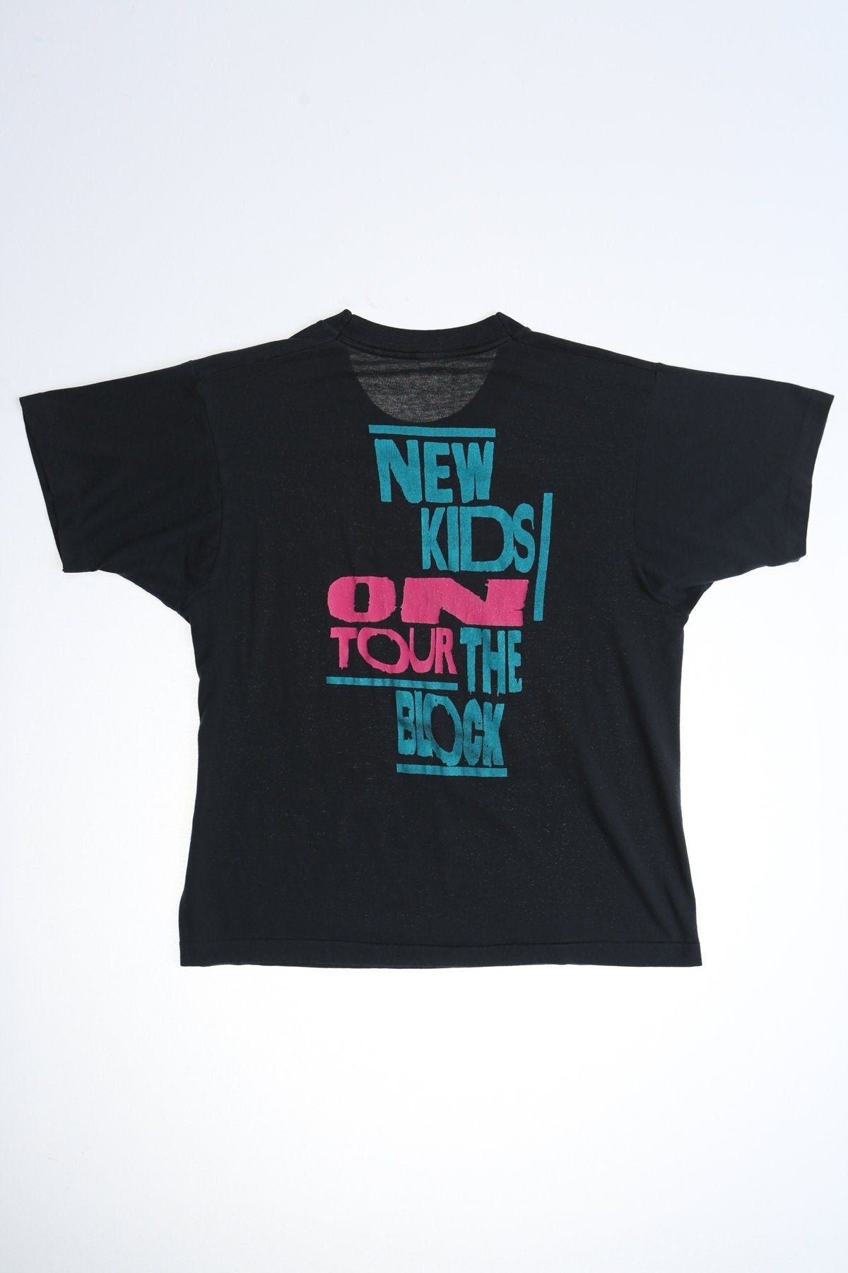 Vintage black new kids on the block tour shirt t-shirt 90's music band