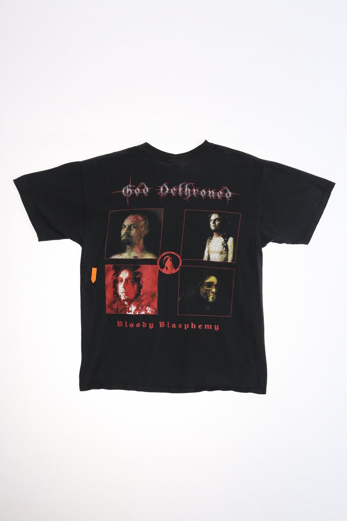 Rock god dethroned shirt black bloddy blasphemy heavy metal t-shirt