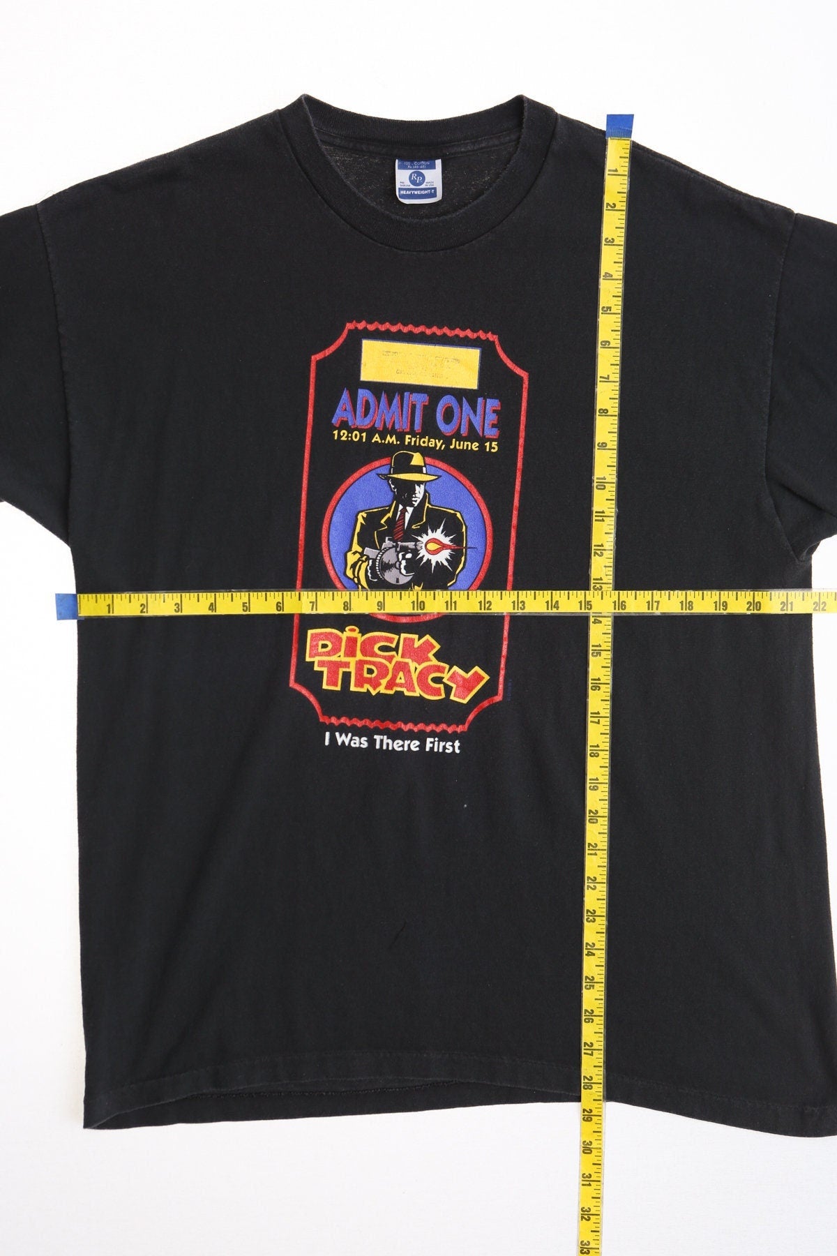 Dick tracy admit one vintage shirt black t-shirt friday june 15 i was there first 90's made in usa xl