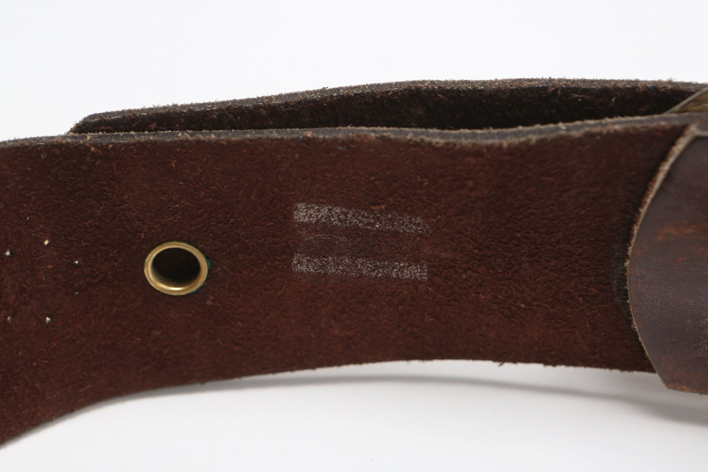 Dog leather collar brown studded brass