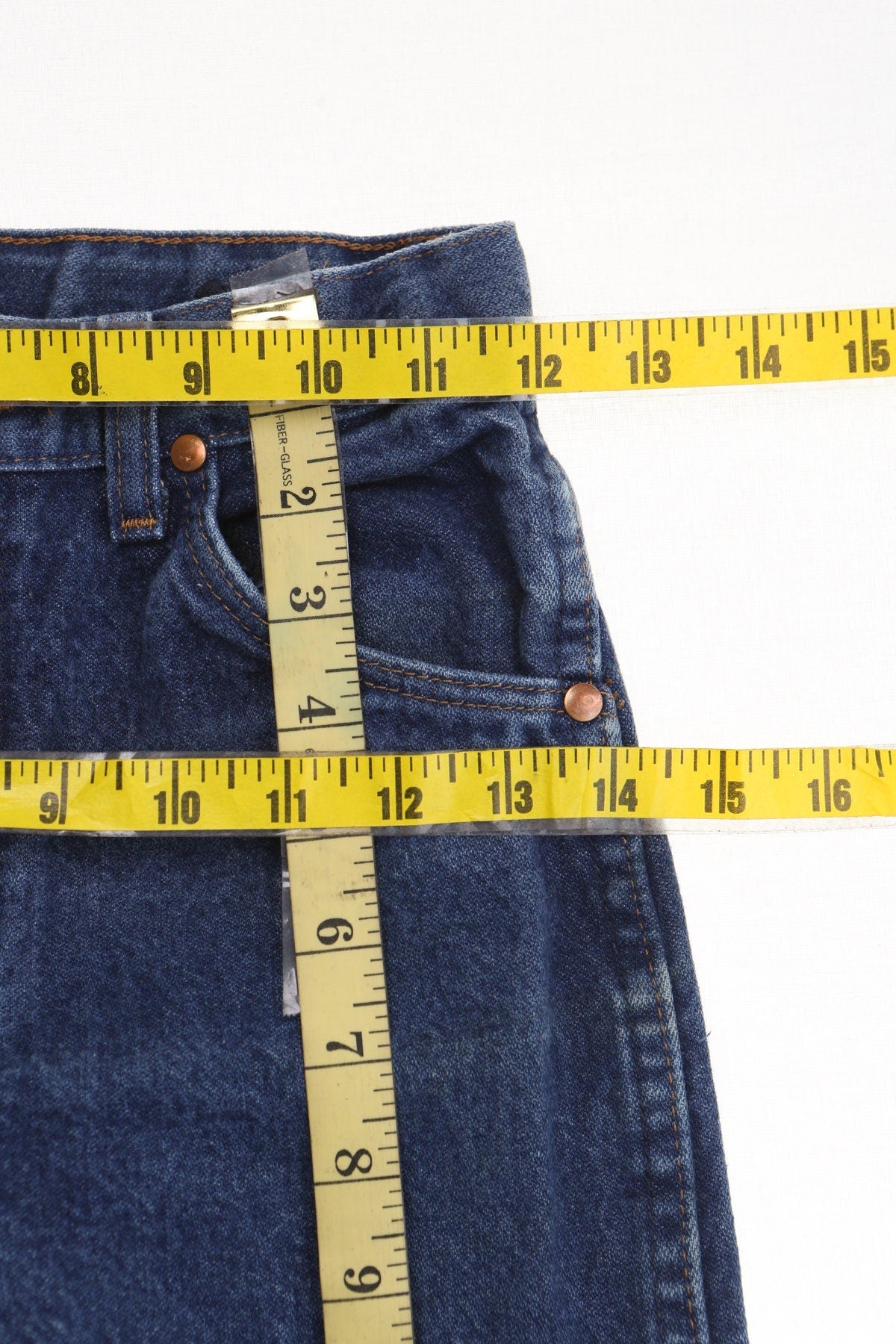 Wrangler denim jeans high waist blue western straight slim size 23