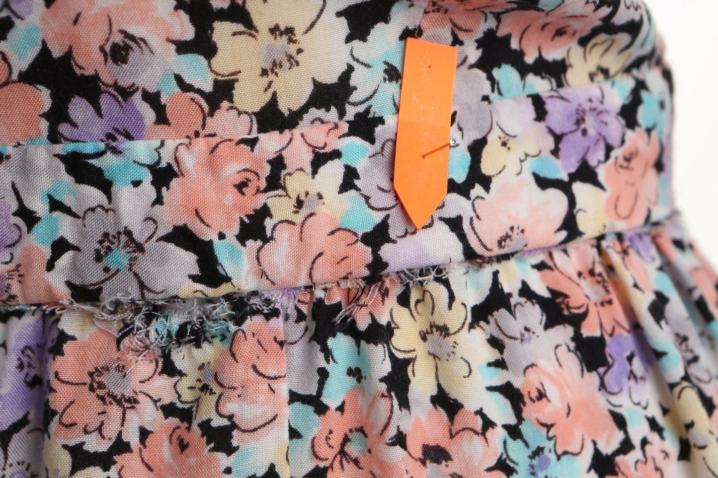 Vintage women 80's polyester floral print dress pink v neck 90's casual summer