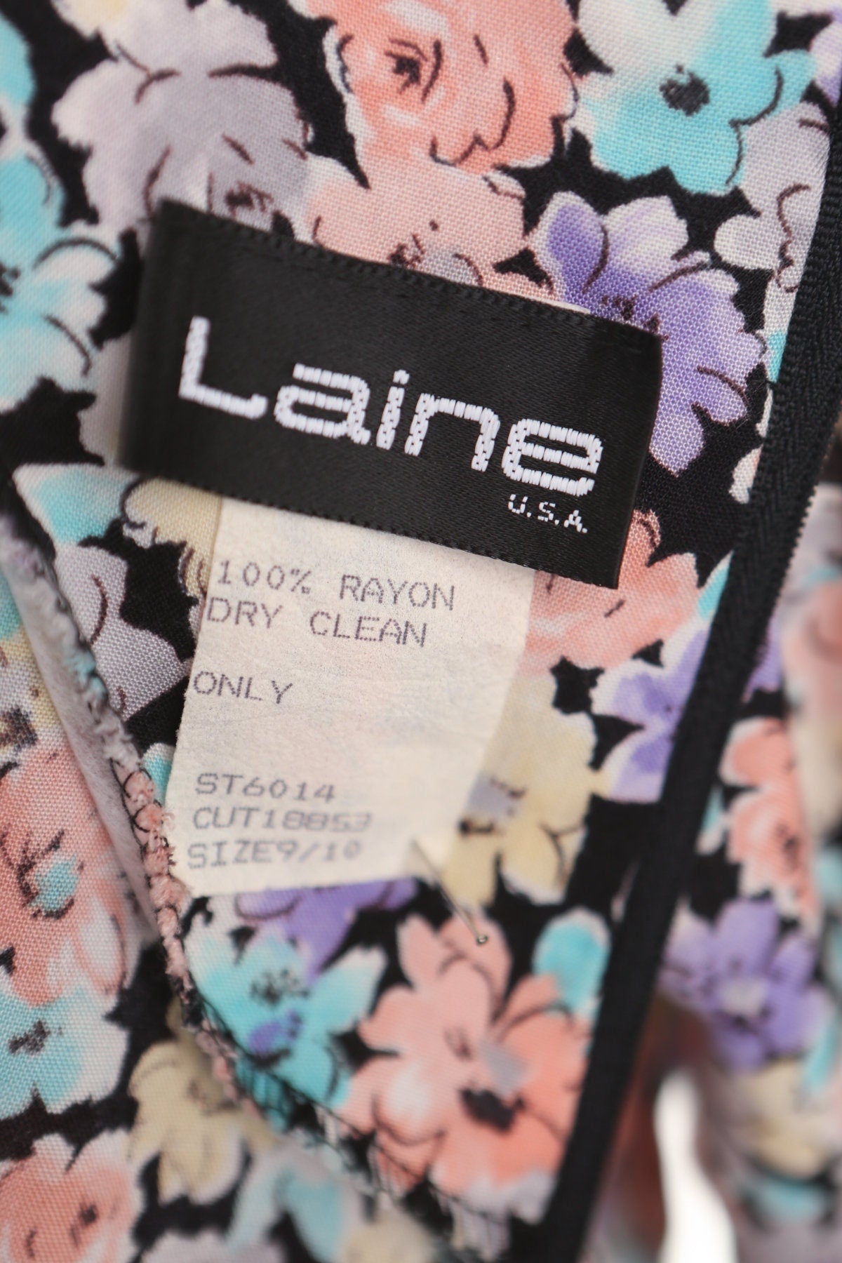 Vintage floral print summer maxi dress 90's pink waist belt casual 80's