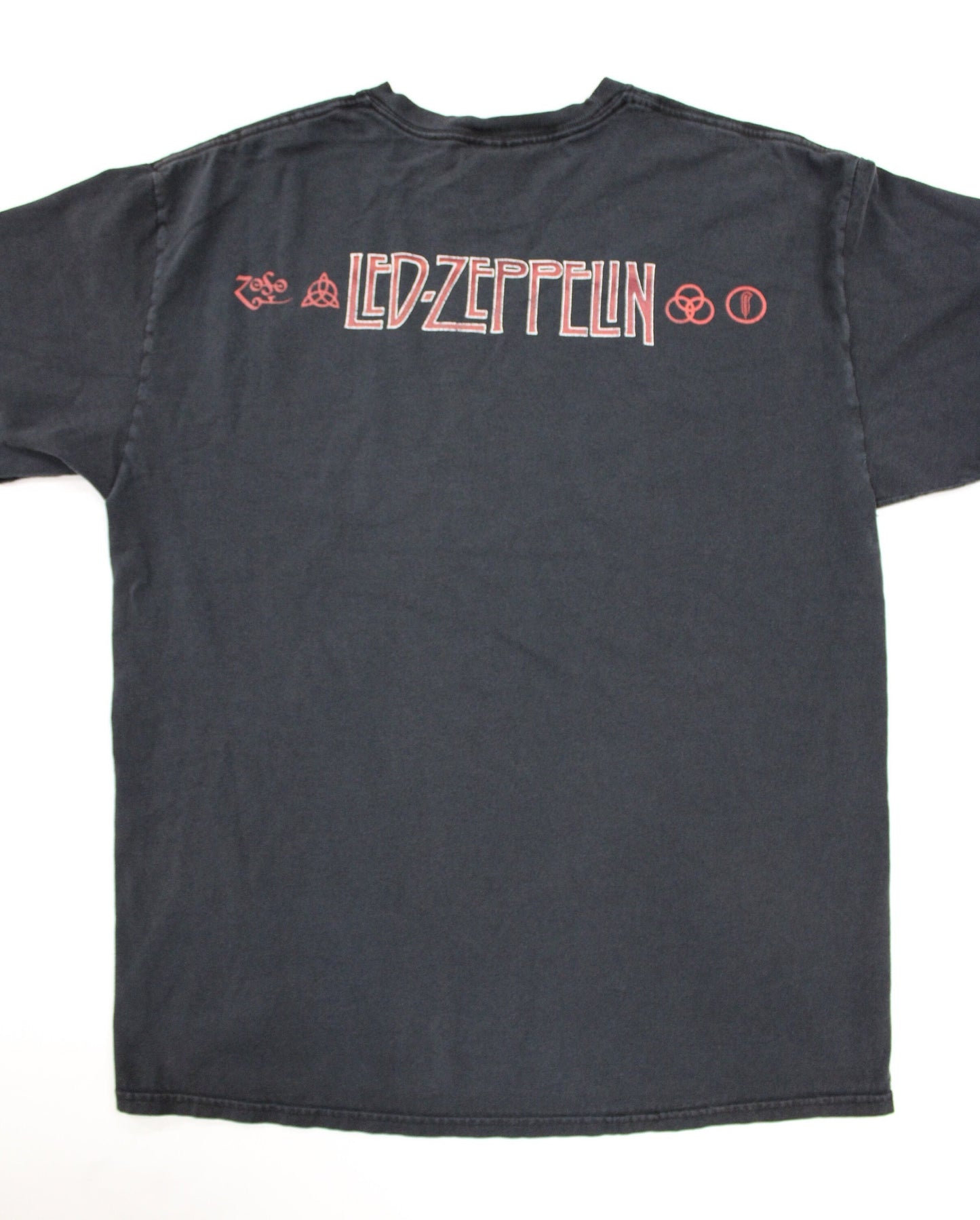 Led zeppelin angel t-shirt zoso hanes label size l large 42-44 black