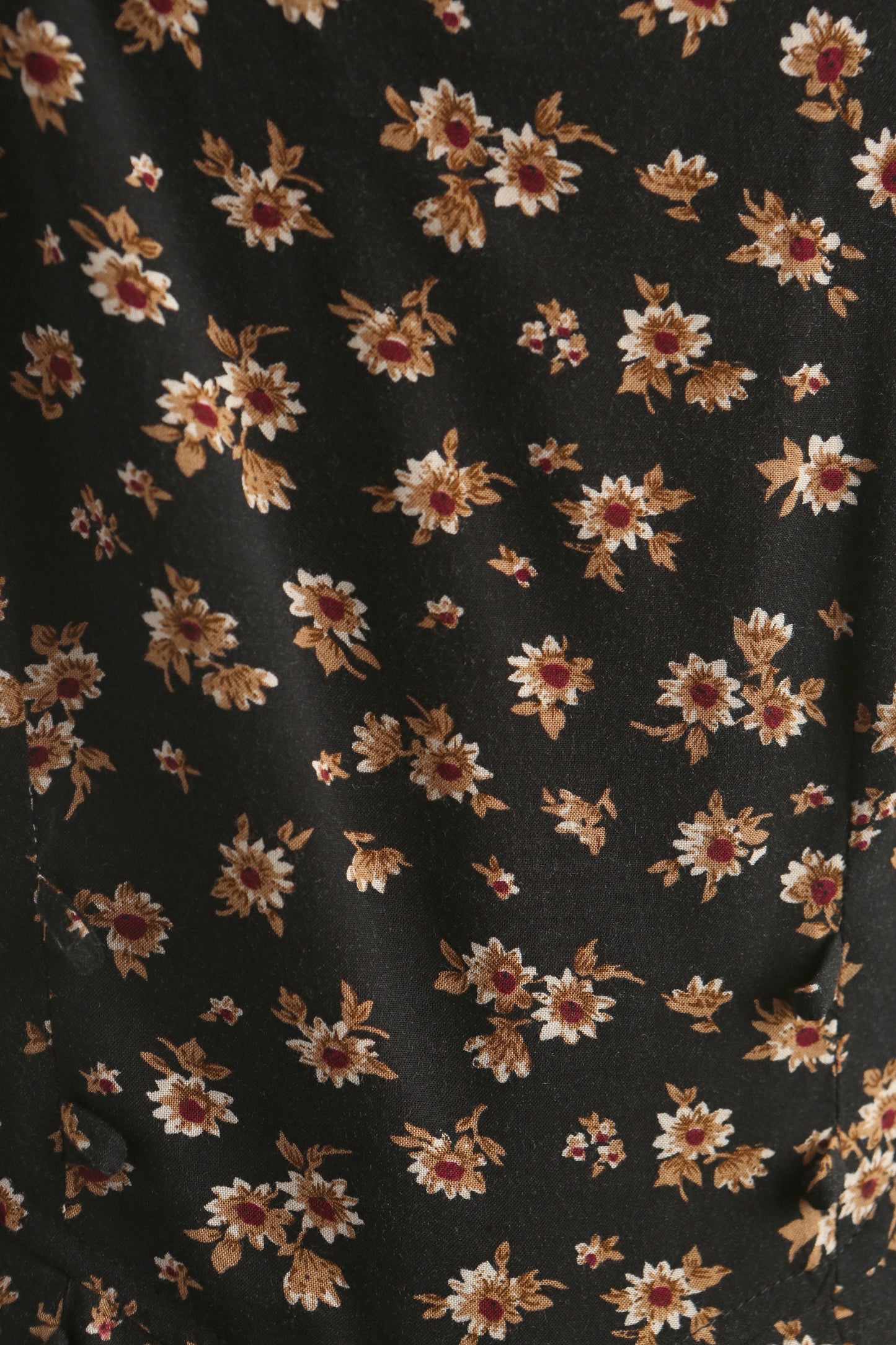 Vintage 90's maxi dress black floral print long summer casual green