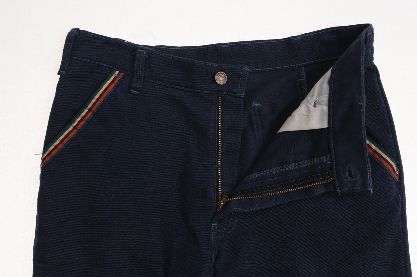 Vintage levi's blue bell bottom 70's hippie disco men white tab