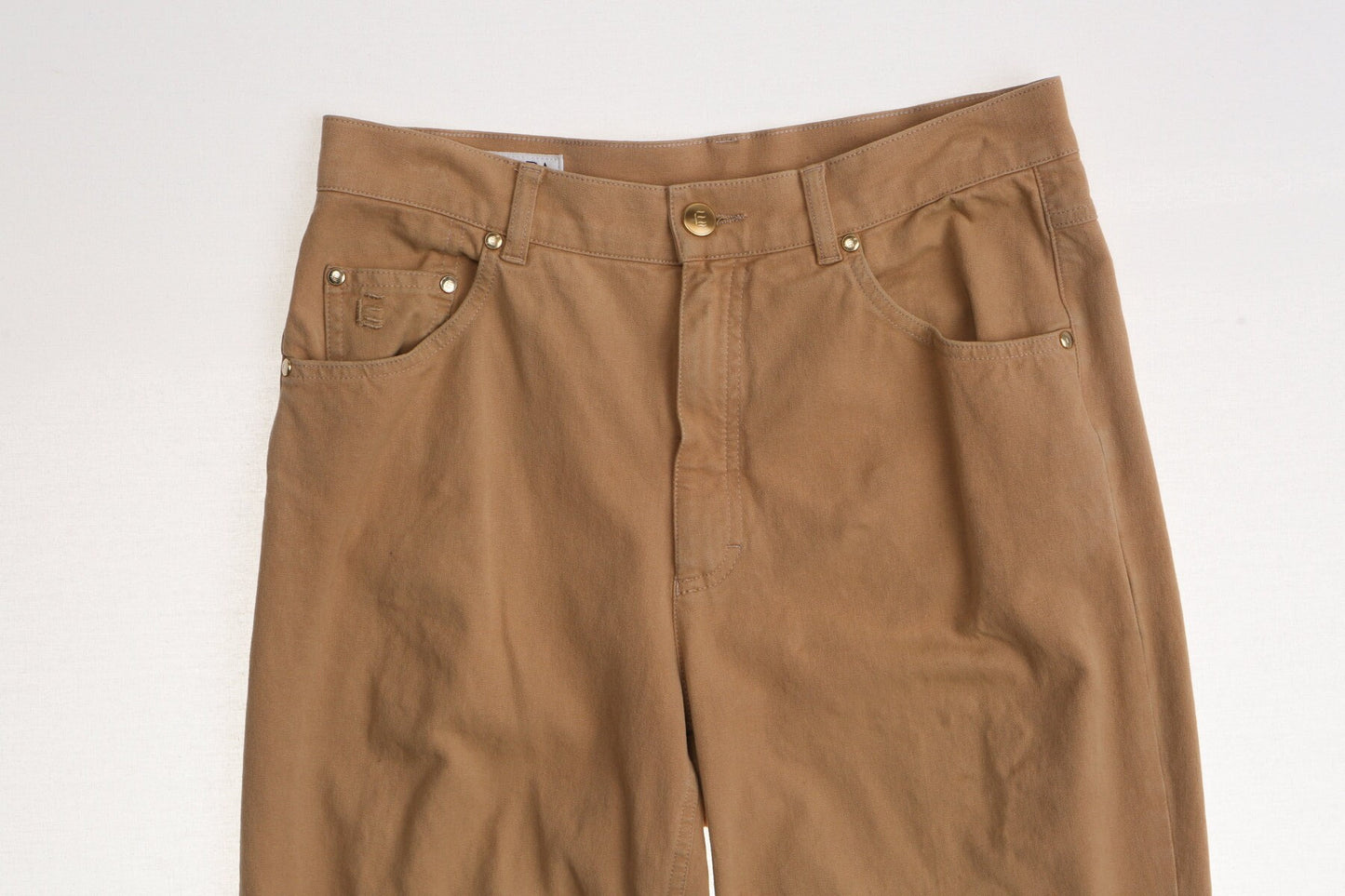 Women brown casual pants high waist escada sport y2k