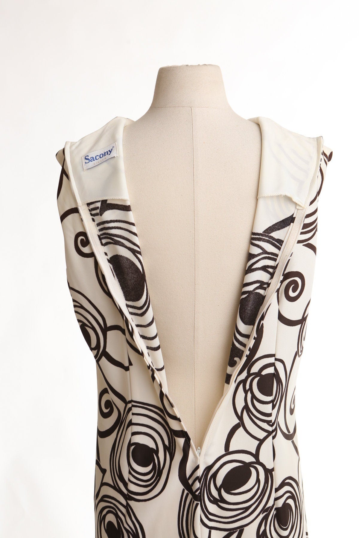 Vintage 70's 60's mod floral print casual summer dress women