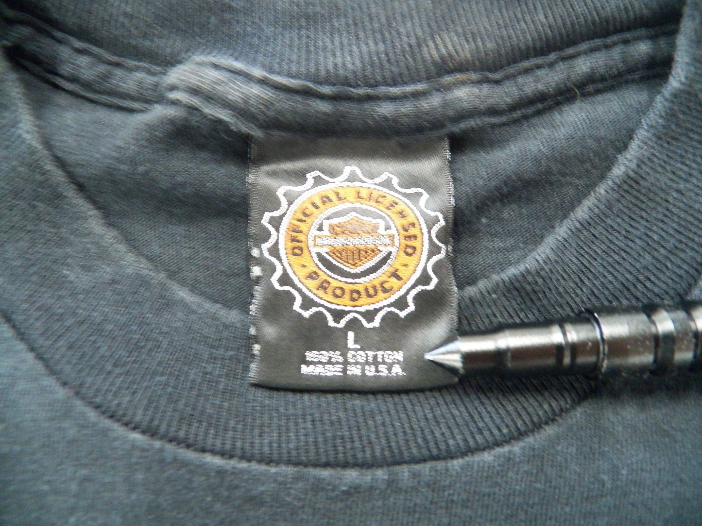 Black harley davidson graphic t-shirt made in usa motorcycle