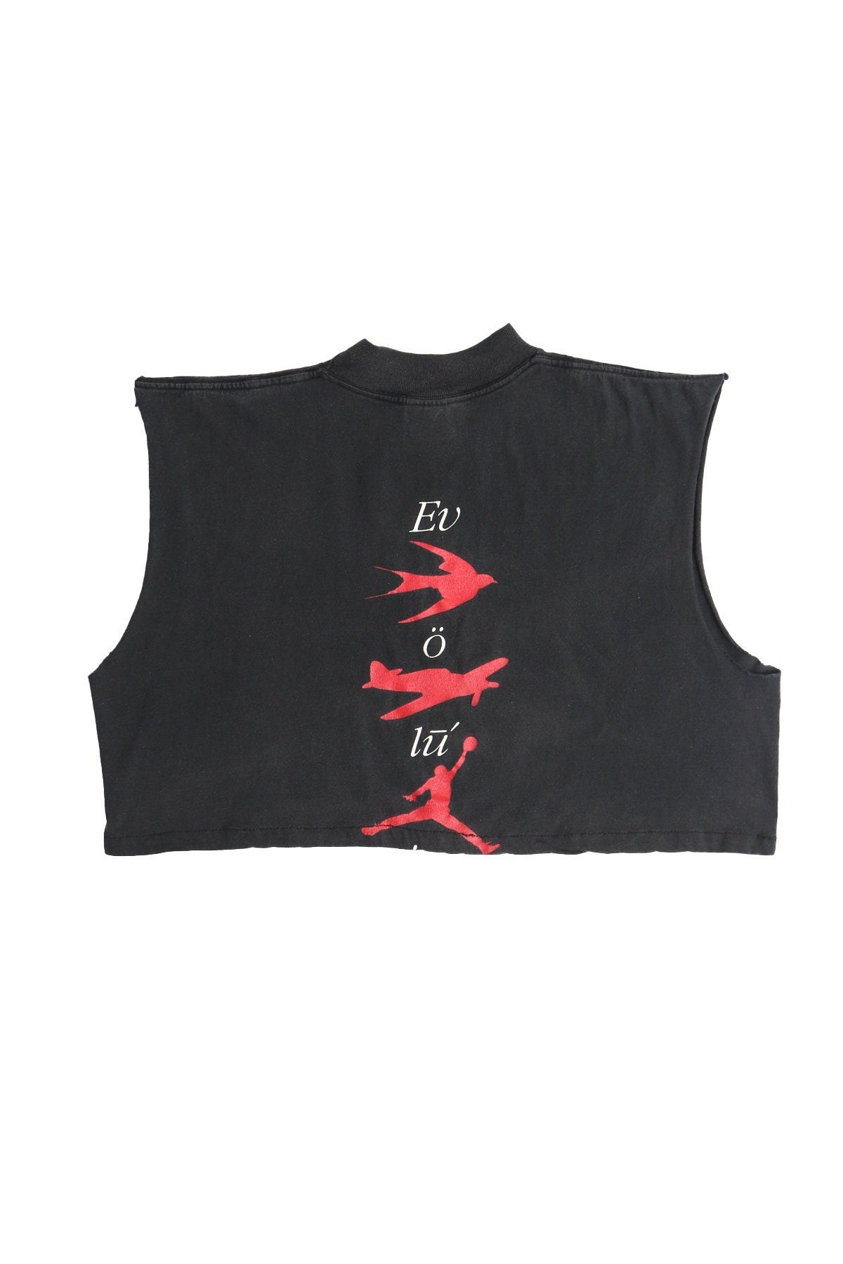 Jordan basketball cropped t-shirt shirt black sleeveless y2k