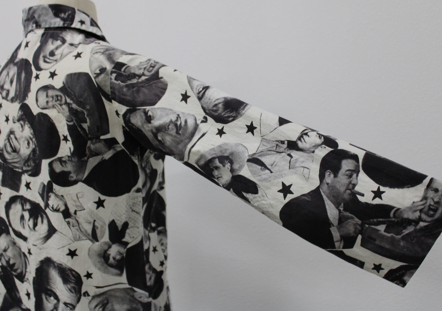 Vintage hollywood graphic actors 70's women top pajama mr p j by barad rare extremely print