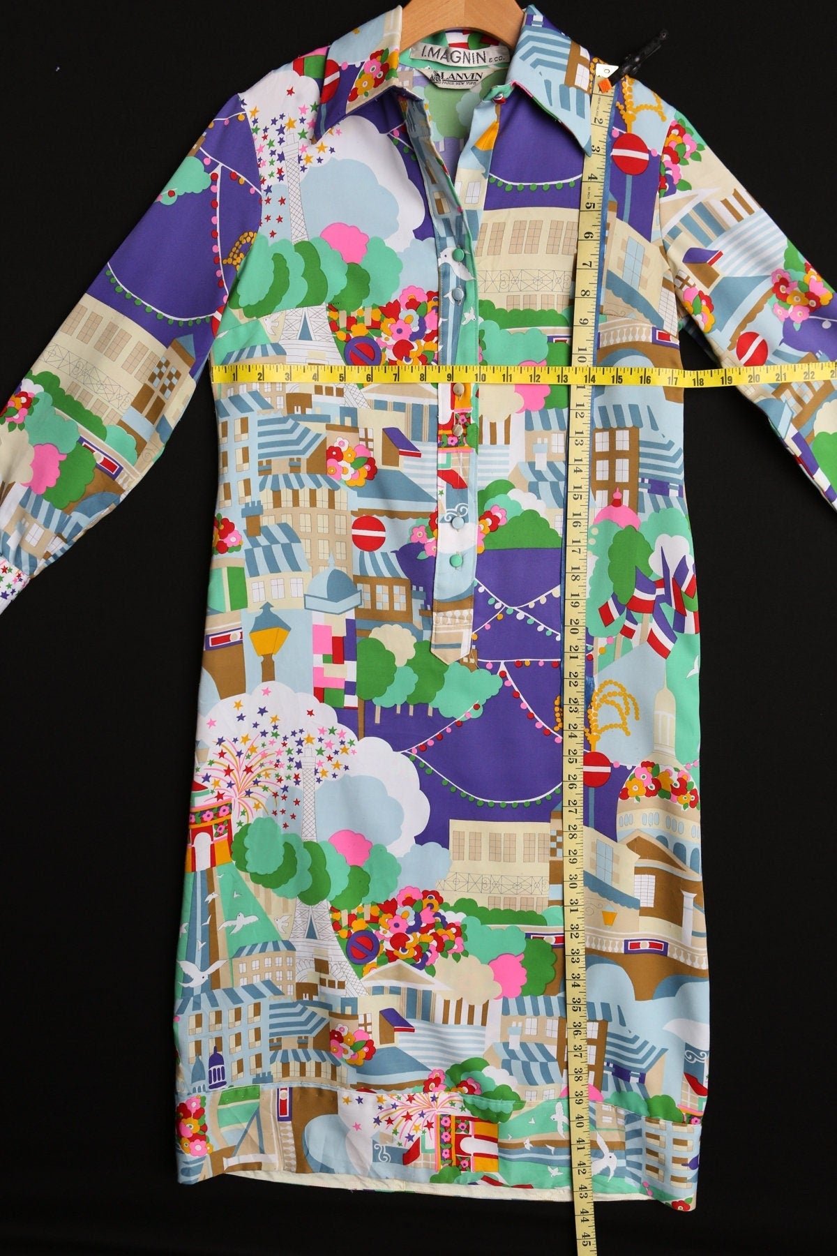 Vintage 70's 90's festival print summer dress casual mode women