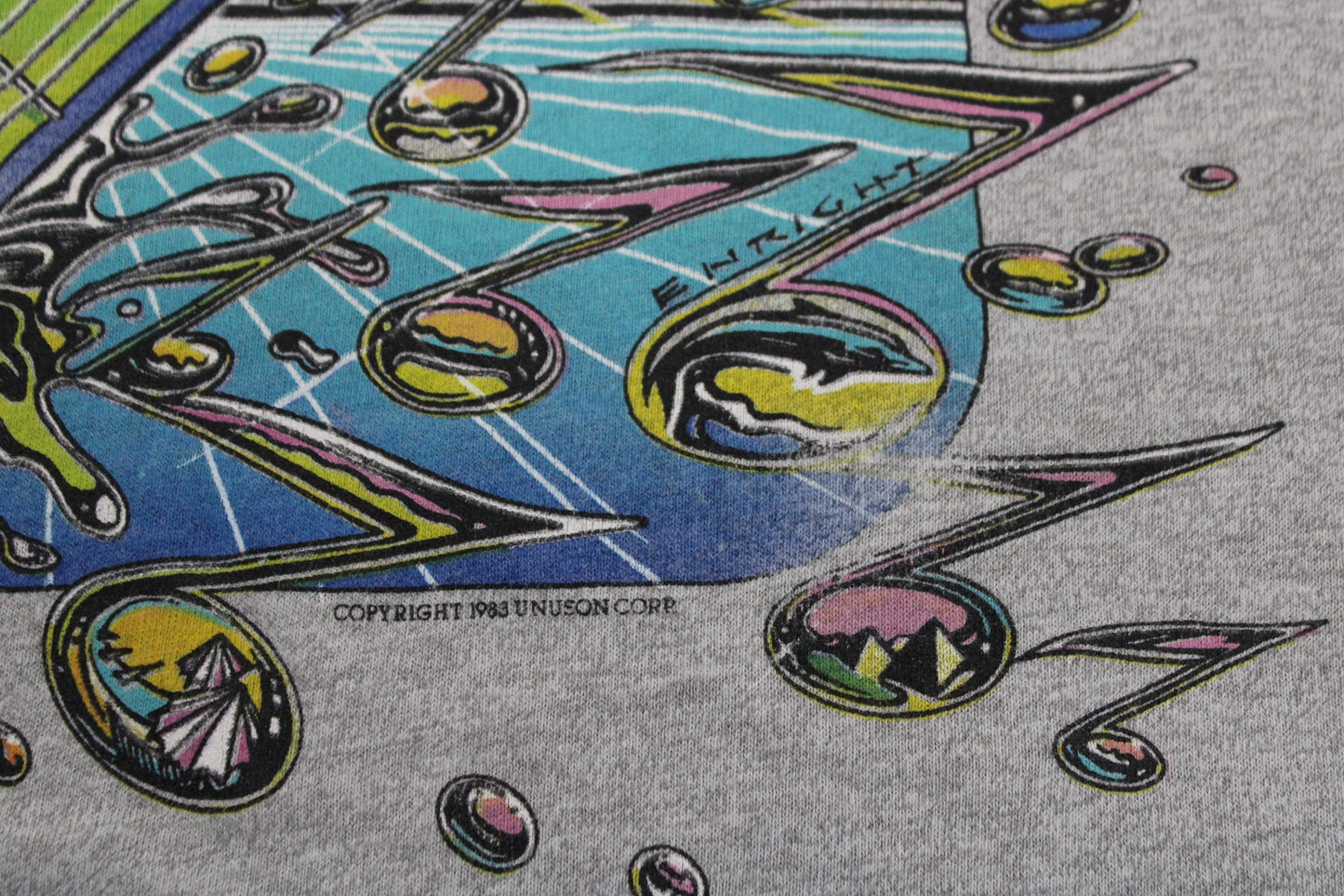 83 us festival music t-shirt oingo boingo van halen david bowie u2 the clash scorpions joe walsh stray cats judas priest ozzy osbourne