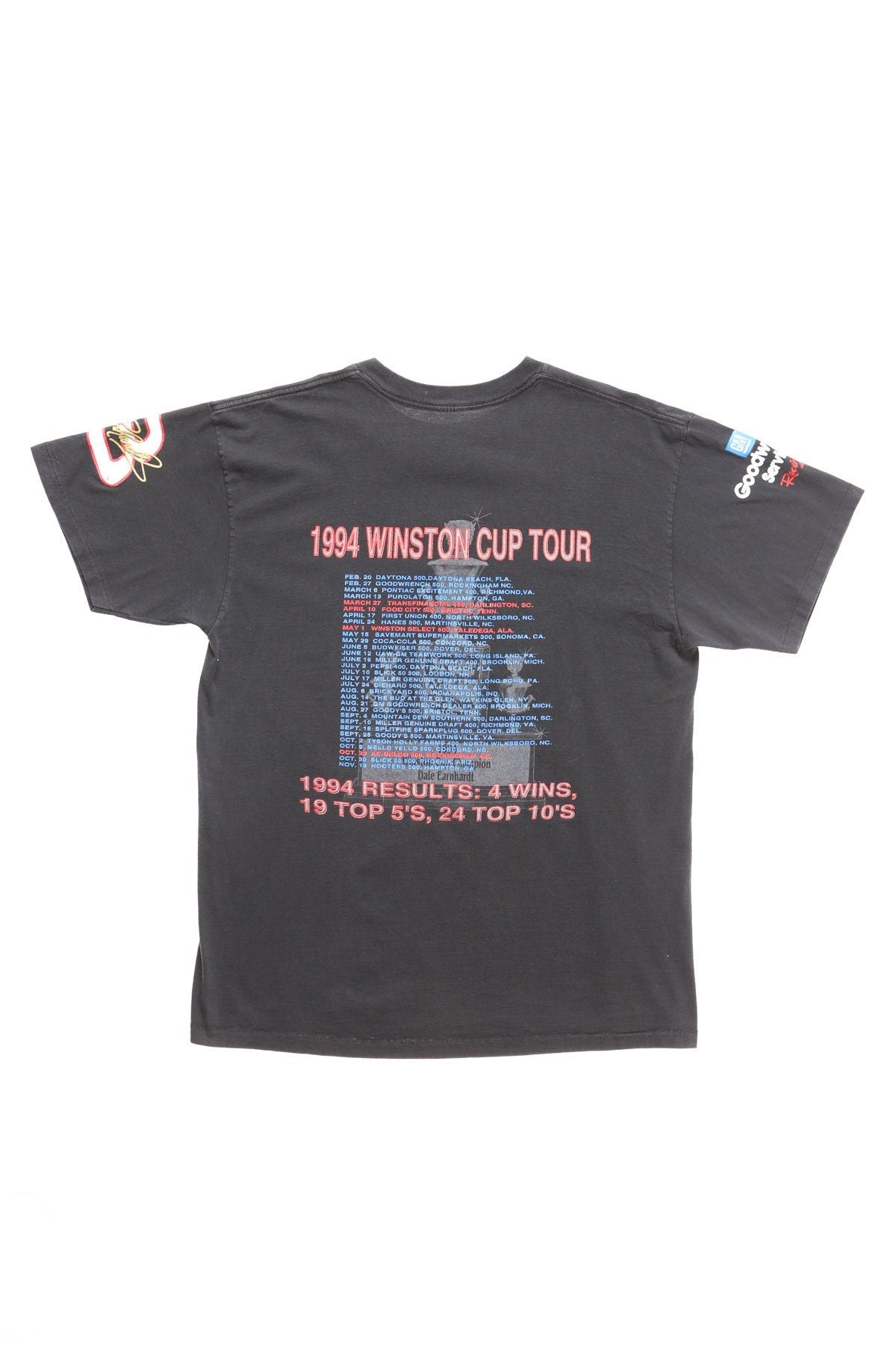 Nascar graphic t-shirt shirt 1994 winston cup tour rcr chevrolet goodwrench
