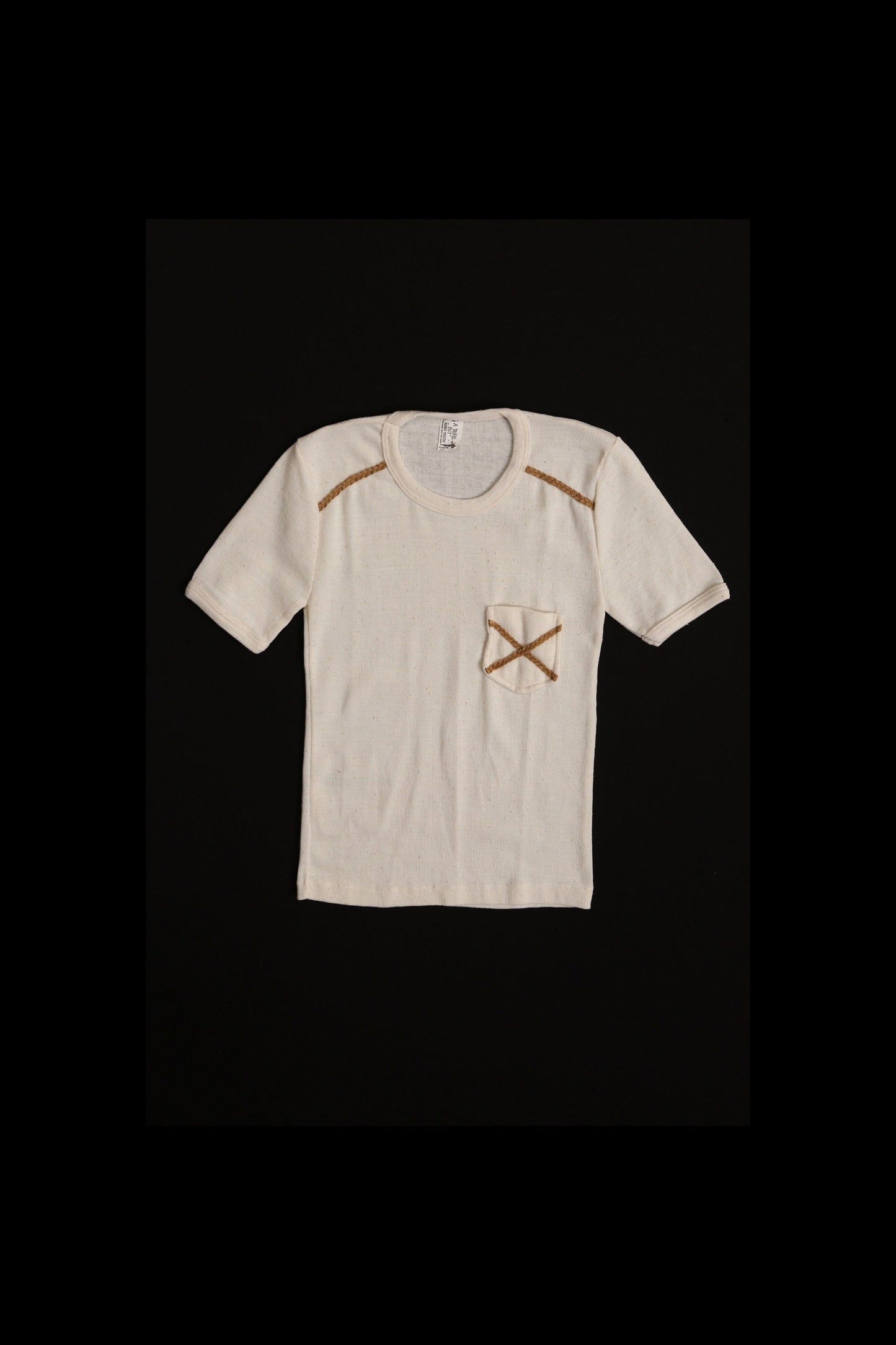 Women 70's Top - Beige - Short Sleeve - A Tribe Bit Label