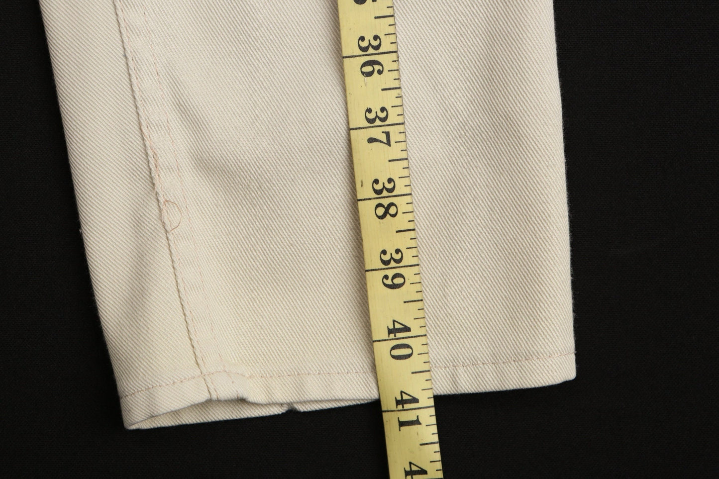 Men 70's white levi's casual poly pants trouser disco studio 54