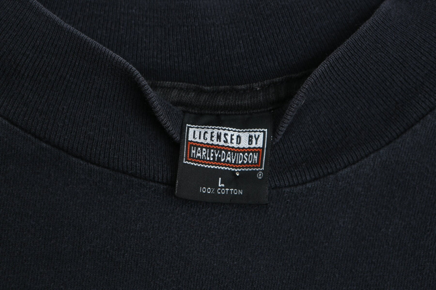 Vintage long sleeve harley davidson shirt black city heat biker made in usa motorcycle pocket l