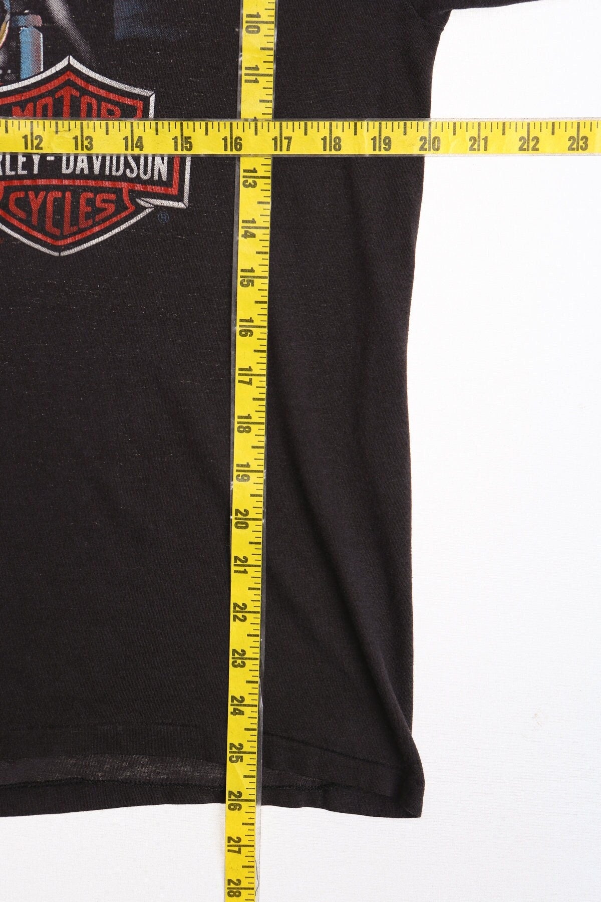 Vintage harley davidson t-shirt shirt black the great american hog biker 3d emblem label