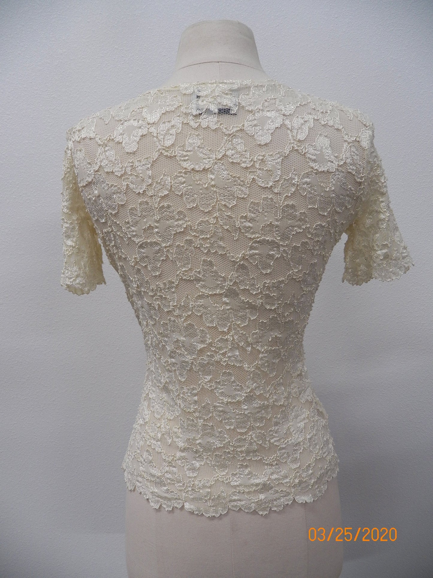 Women lace polyester white 90's top