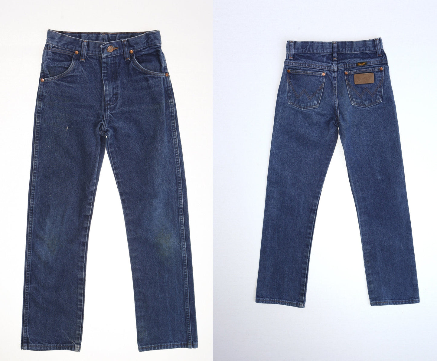 Wrangler denim jeans high waist blue western straight slim size 23