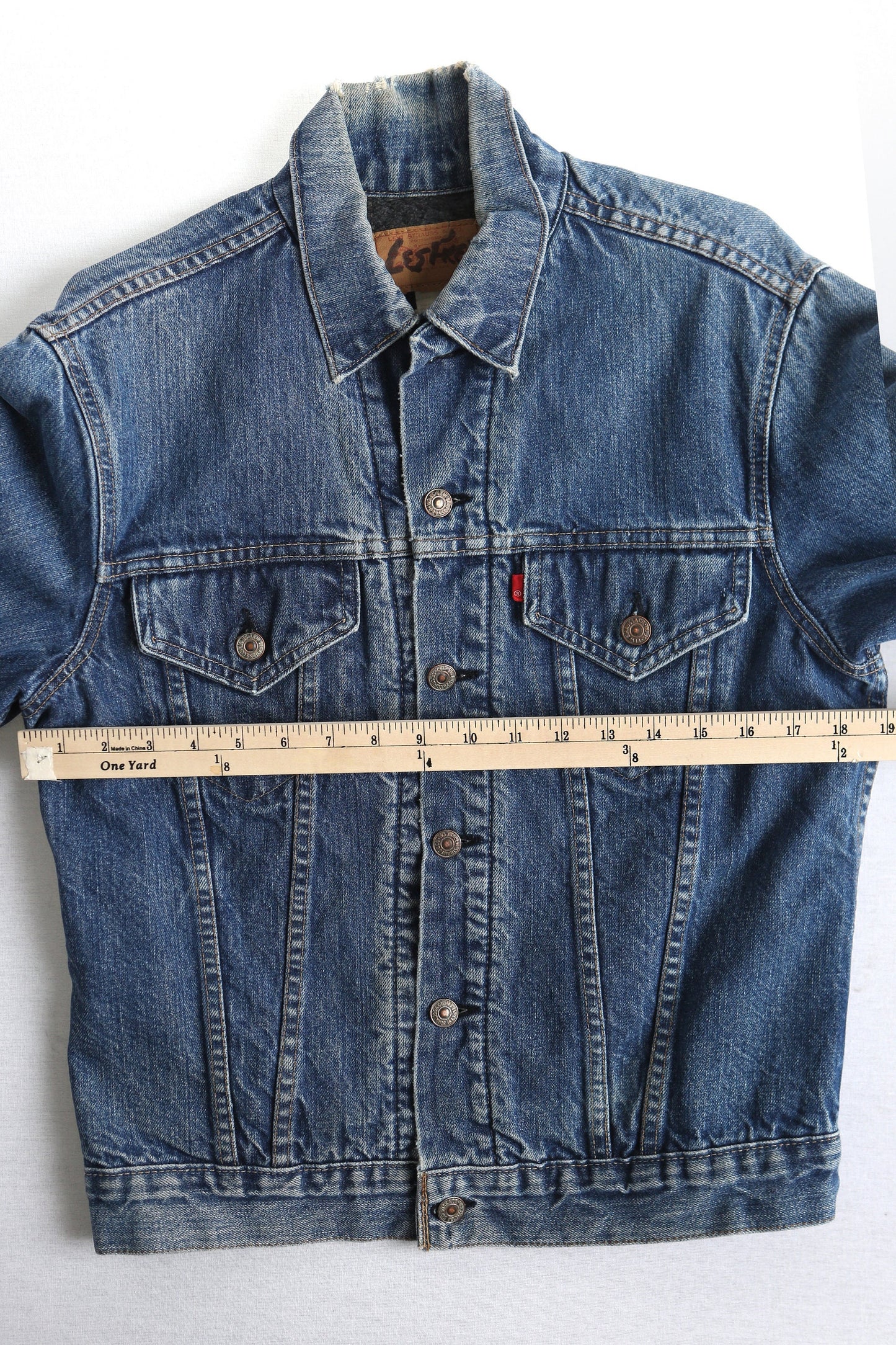 Levi's denim jacket vintage trucker big e medium wash 70's 60's men single stitch
