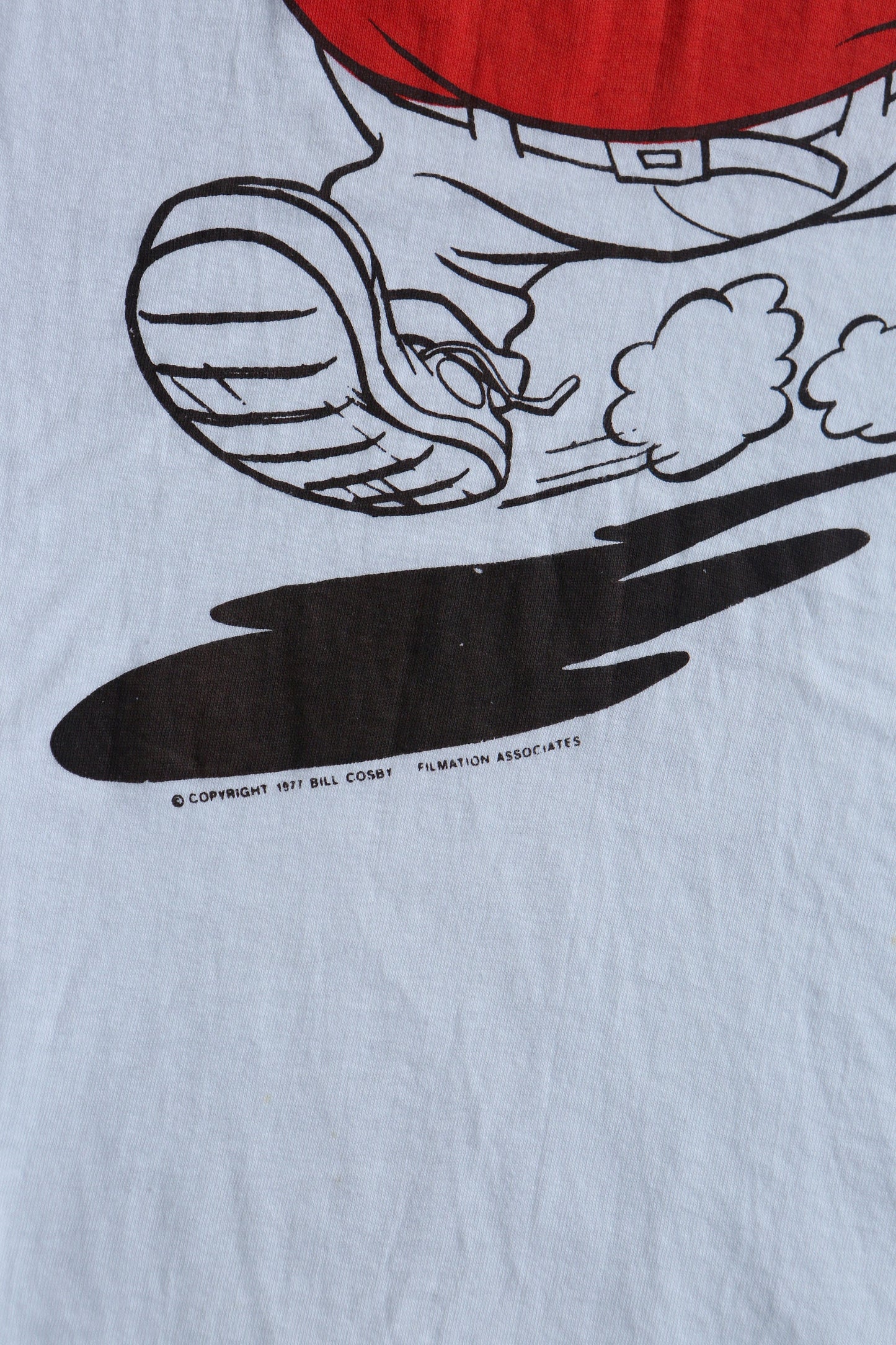 Fat albert vintage t-shirt graphic filmation 1977 bill cosby associate white 70's made in usa