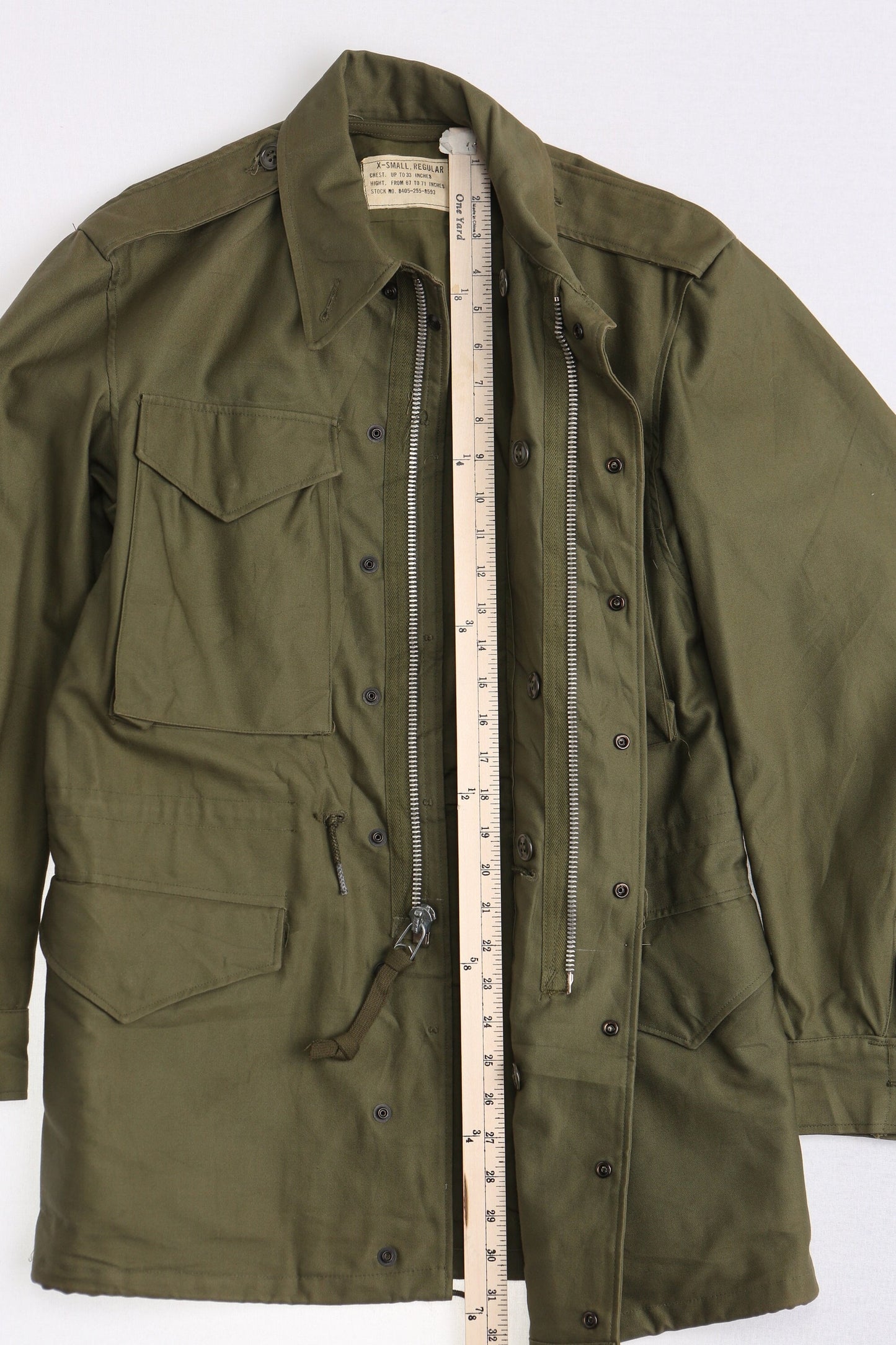 Vintage military field jacket army green men 70's vietnam