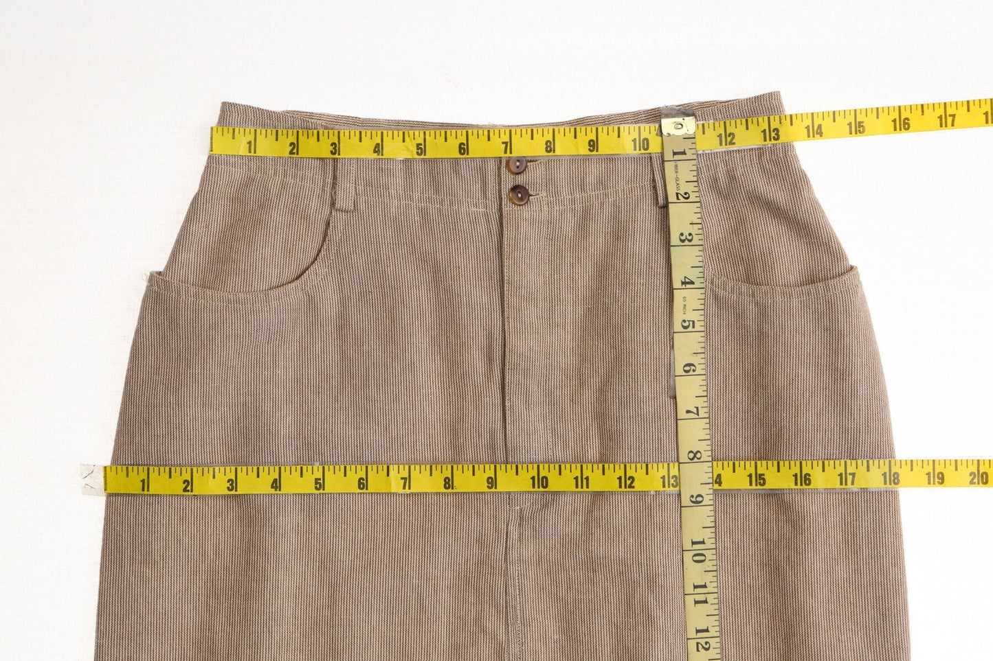 Vintage beige 90's women pencil skirt esprit casual