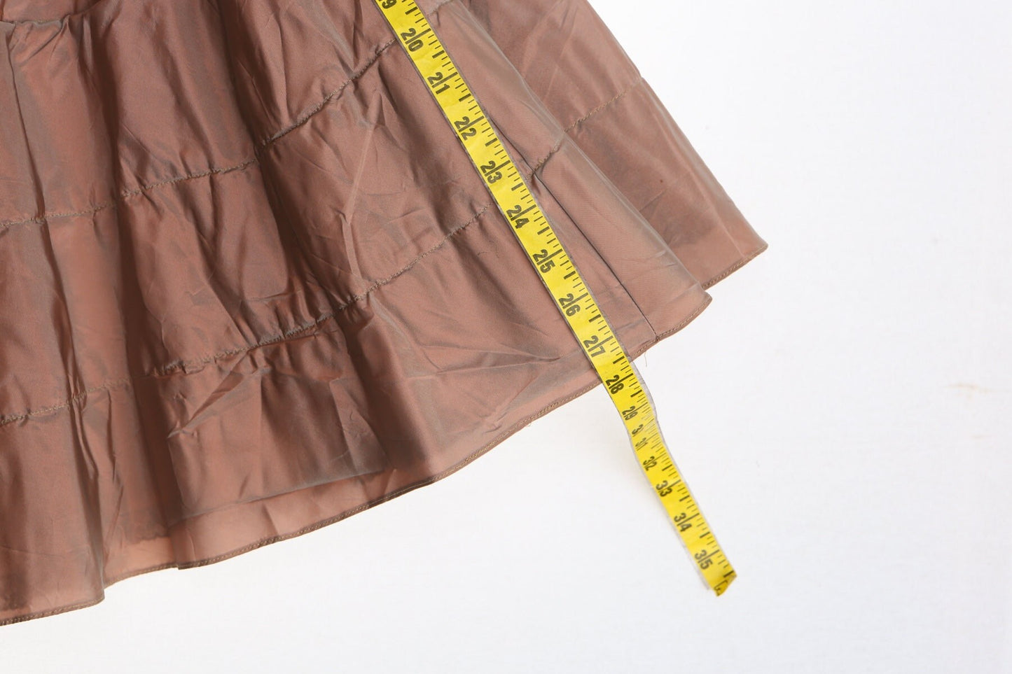 Vintage brown slip skirt women 50's poly retro rockabilly