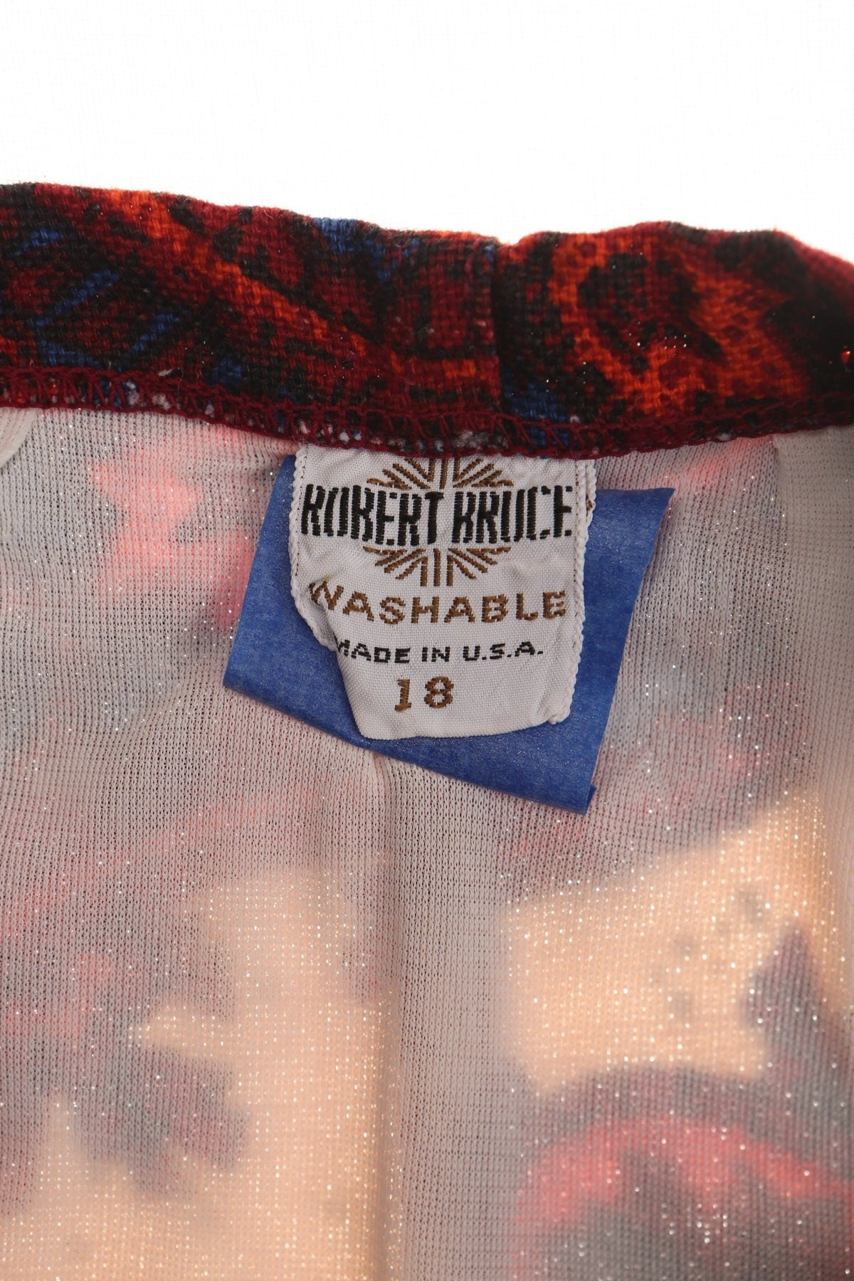 Vintage short men surfing hawaii paisley red beige 60's 70's robert bruce made in usa