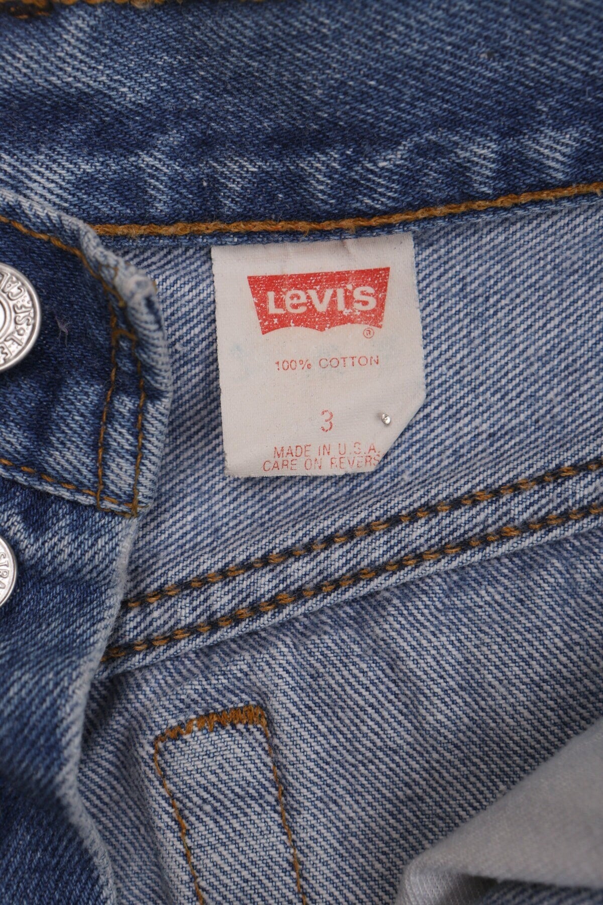 Vintage 501 levi's denim short jeans 80's blue high waist made in usa cut off