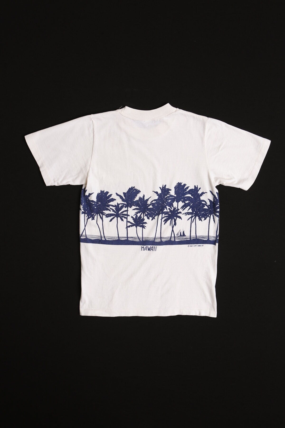 Vintage Surfing Graphic T-shirt by Crazy Shirt - Estimated Era 1980's - 1990's