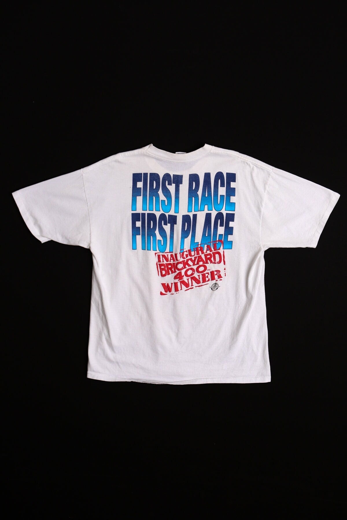 Nascar vintage white shirt inaugural brickyard 400 the kid t-shirt graphic racing