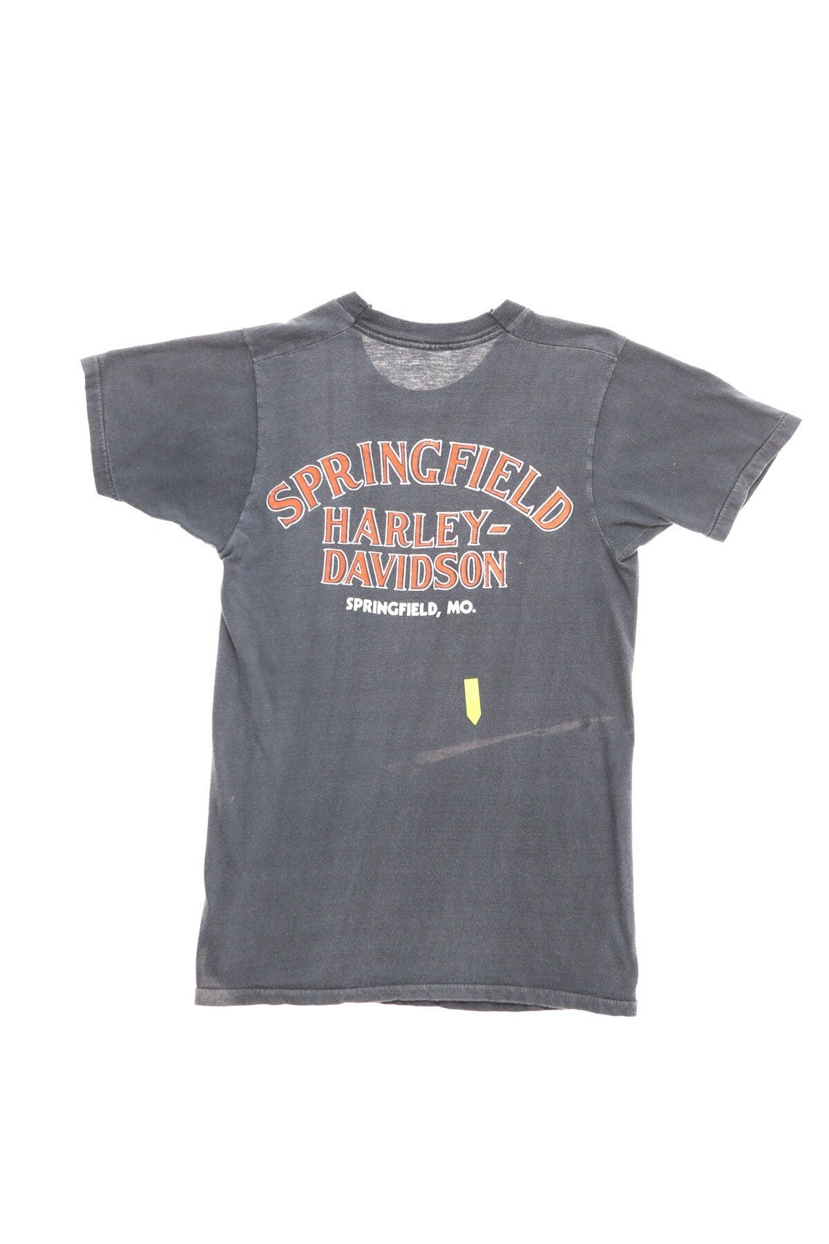 Harley davidson t-shirt vintage black springfield missouri eagle steel motorcycles biker 80's