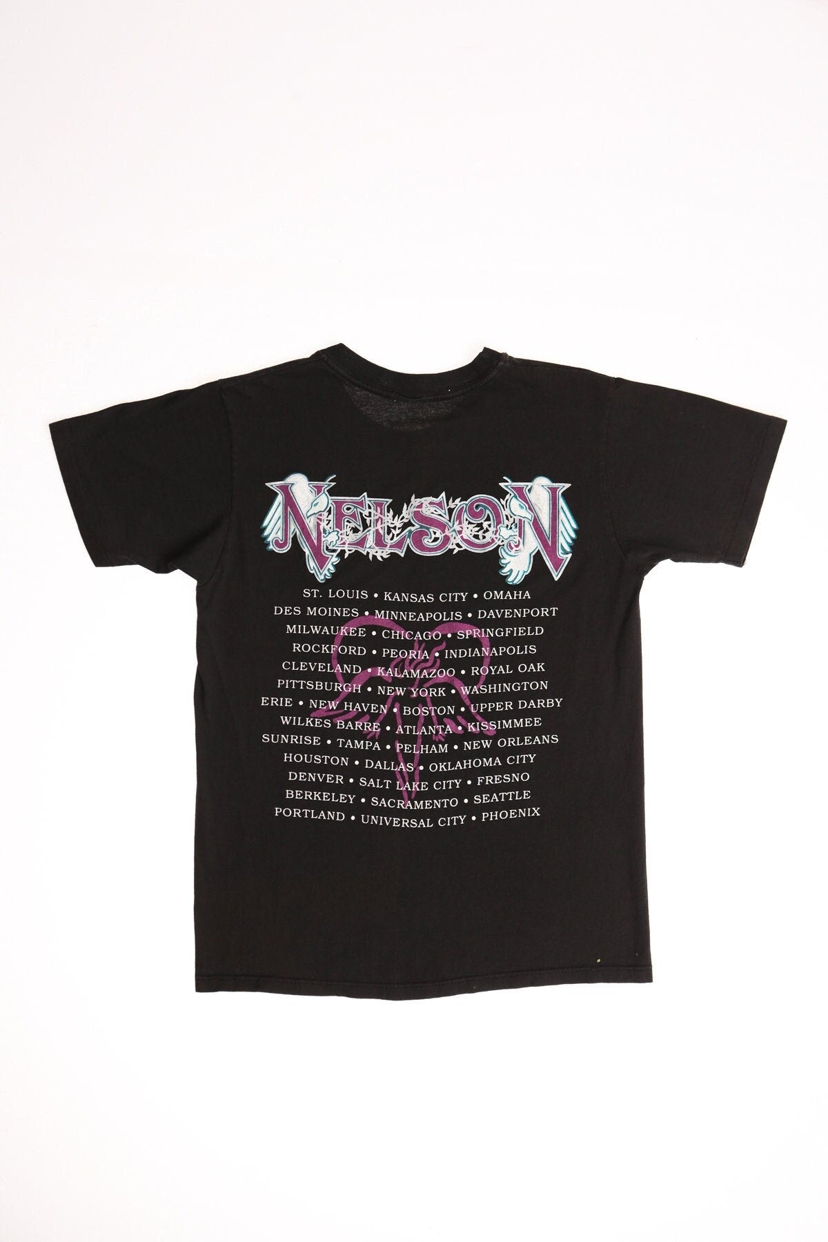 Vintage nelson rock tour shirt t-shirt 80's black band
