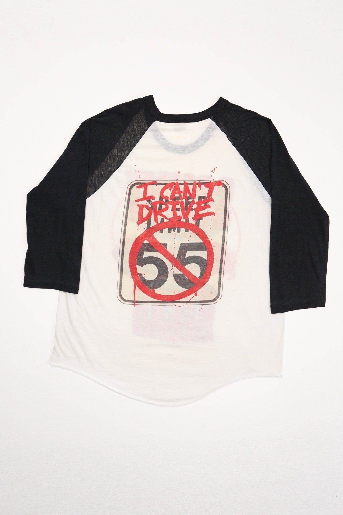 Sammy hagar i can't drive tour concert shirt baseball 55 speed limit rock 80's vintage car fire