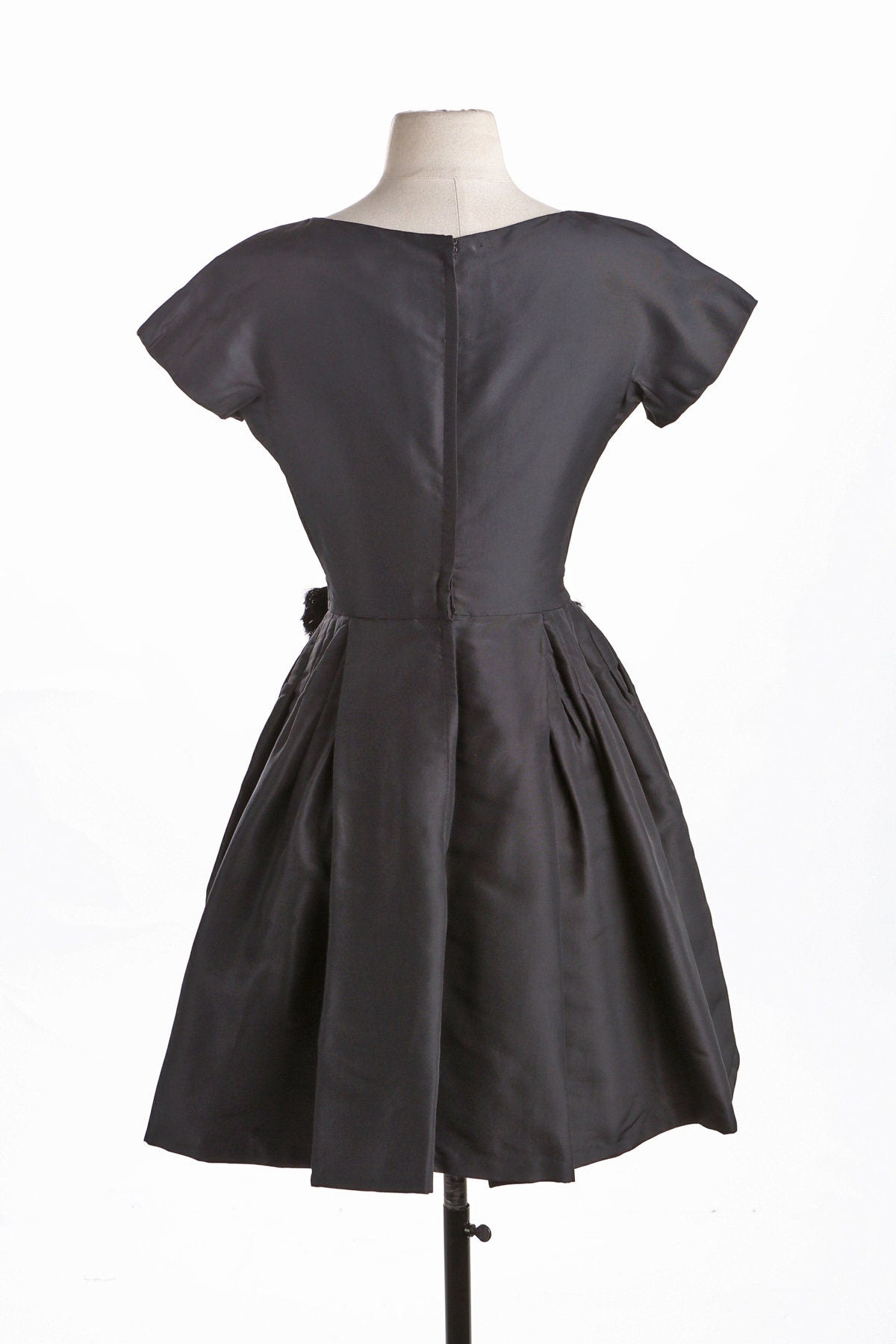 Women Evening Black Dress with Front Bow Details