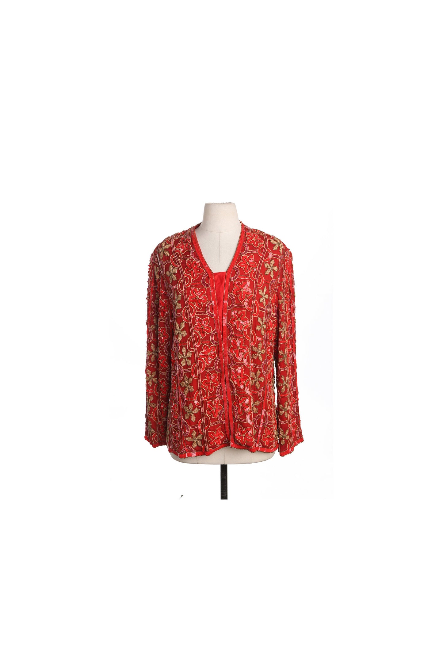 Women Red Sequin Jacket