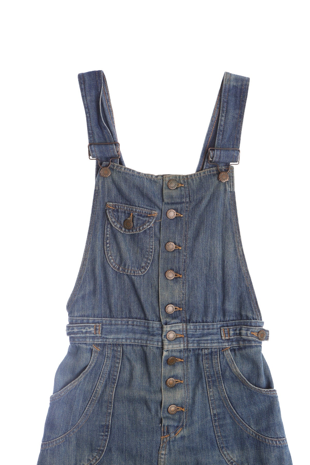 Women Blue Denim Dress - Era 70's - 80's