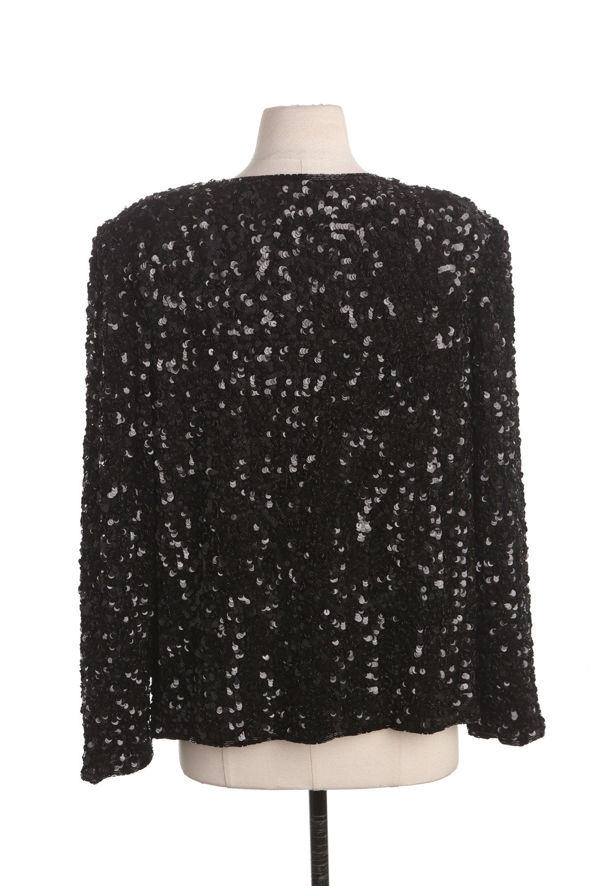 Vintage Women Black Sequin Jacket