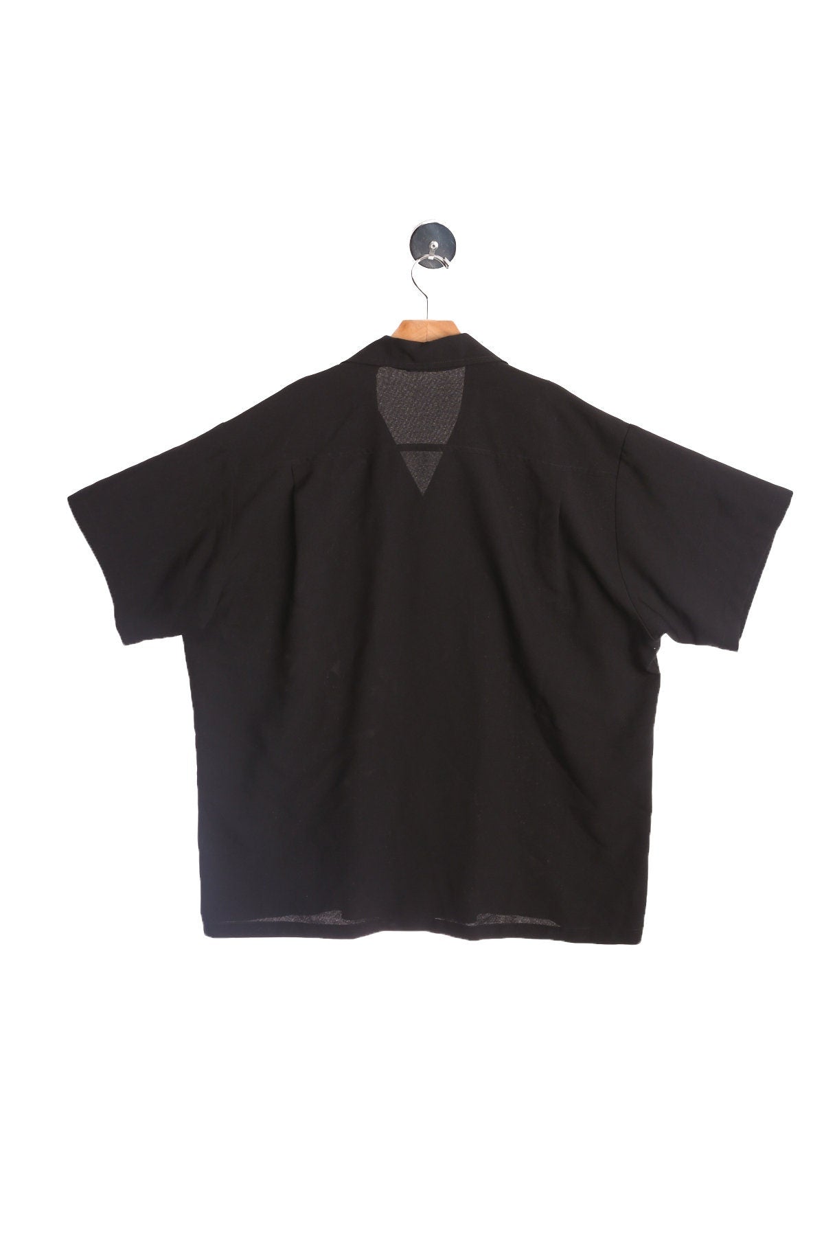 Black Rockabilly Short - Red Flames Print