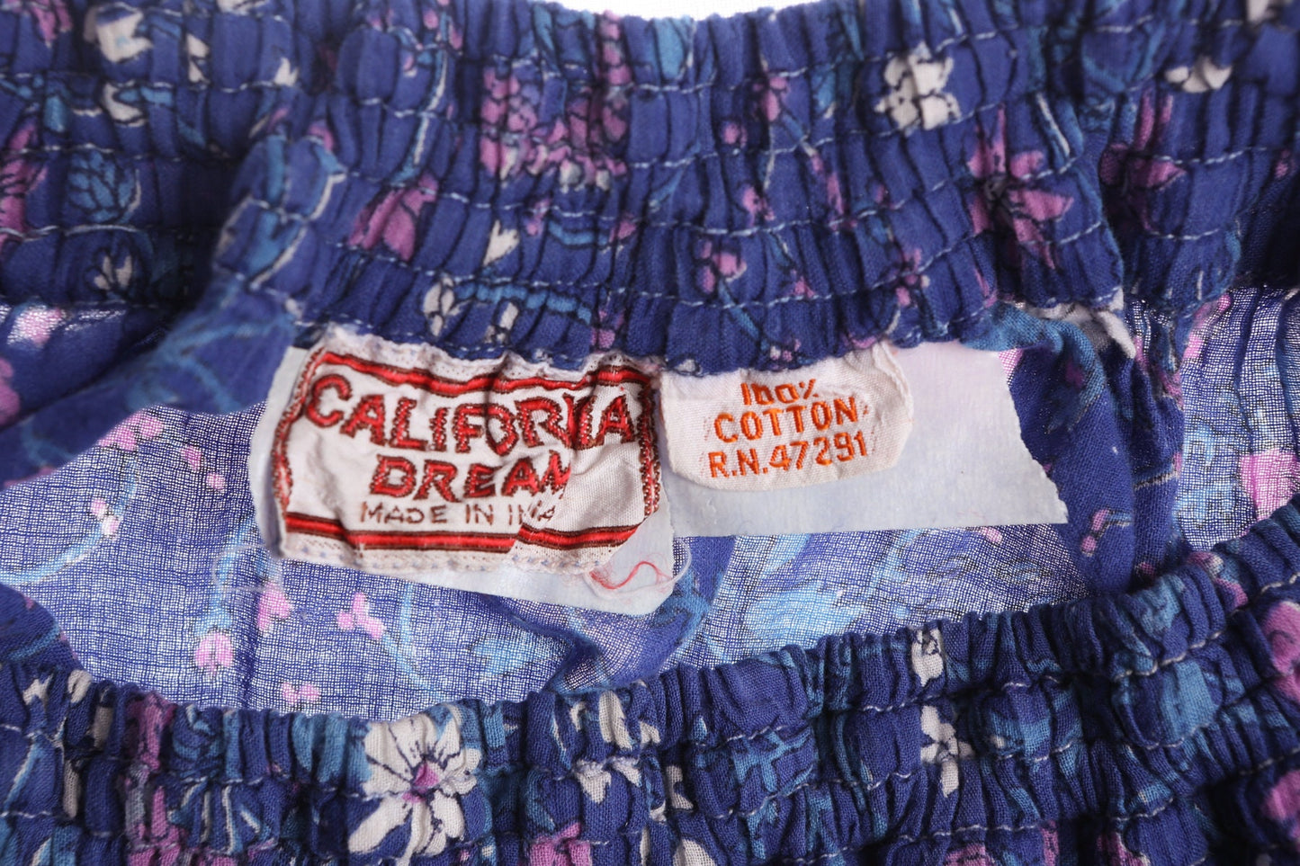 Vintage Bohemian Floral Print Purple Skirt by California Dream - Made in India