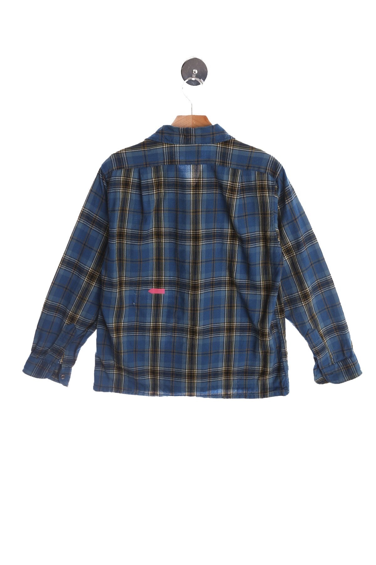 Vintage Pendleton Shirt - Blue Plaid Print - Made in USA