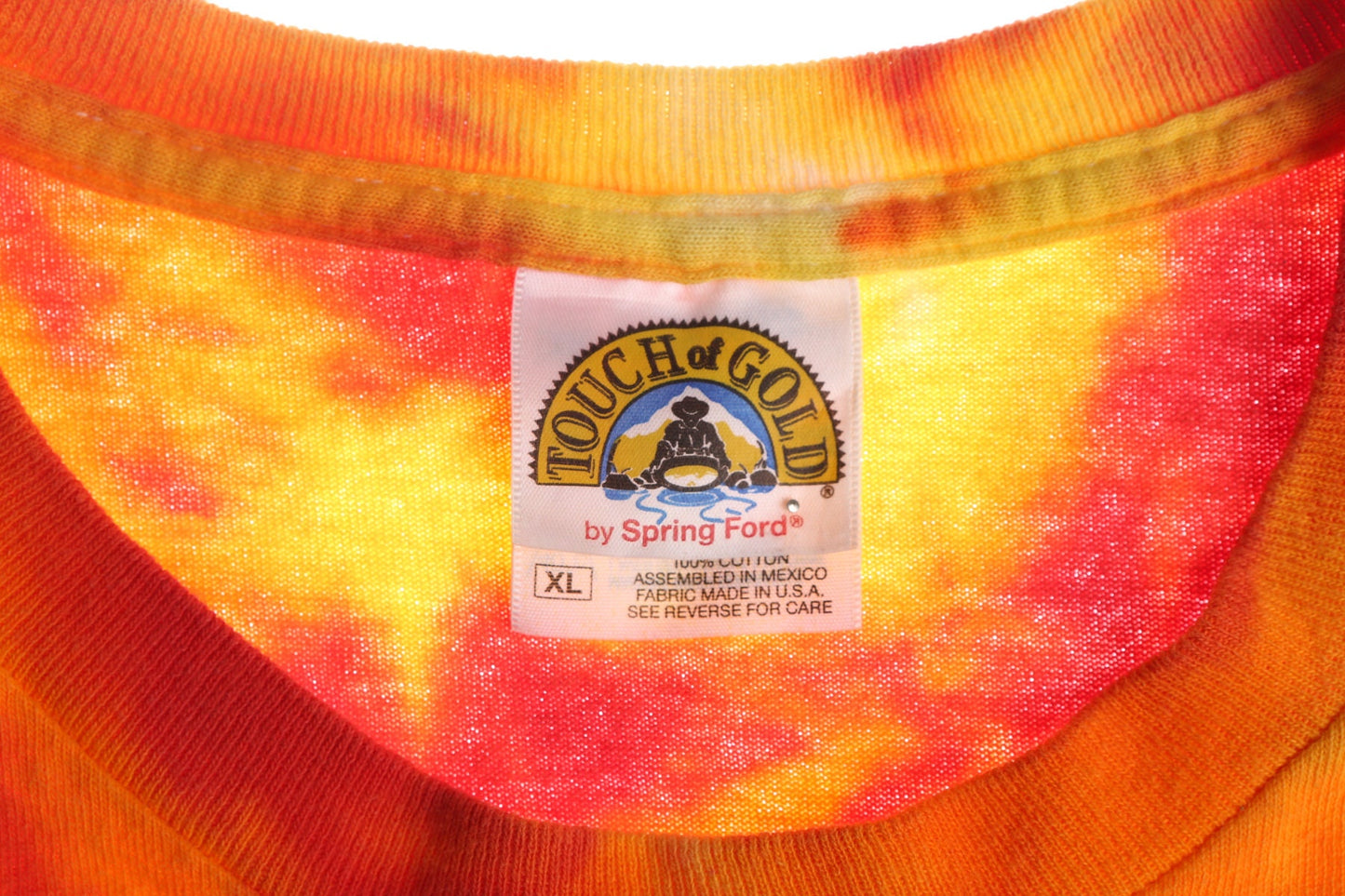 Jamaica Sun and Moon Face Red and Yellow Tie Dye Graphic T-shirt