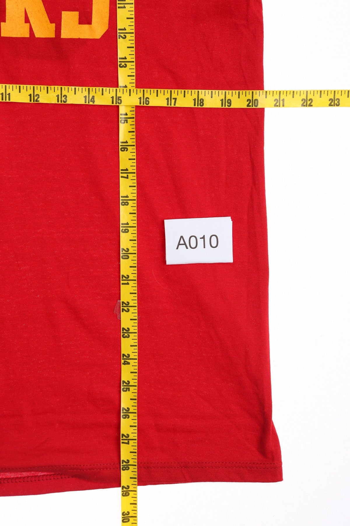 Vintage Athletic Red T-shirt with 49ers Yellow Print