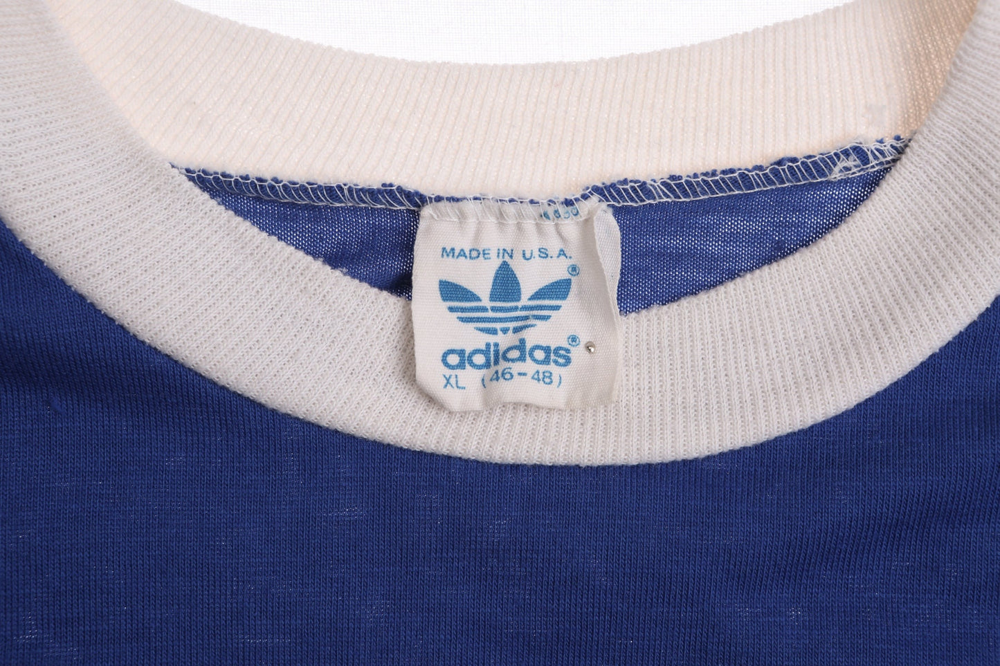 Vintage Adidas Blue Shoulder Striped T-shirt