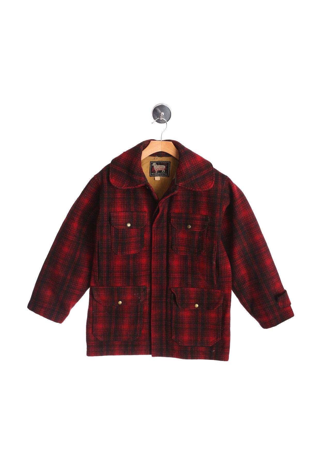 Vintage Woolrich Red Plaid Winter Coat - Woolrich Woolen Mills