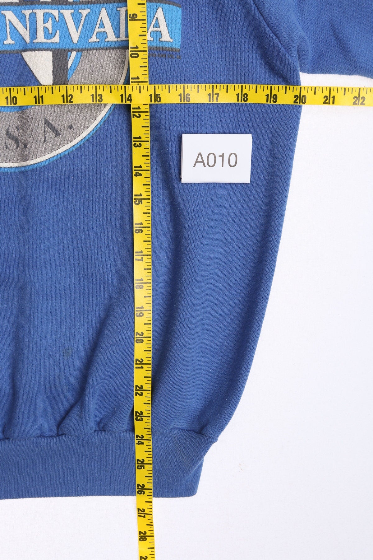 Vintage Blue Sweatshirt with Reno Nevada USA Print