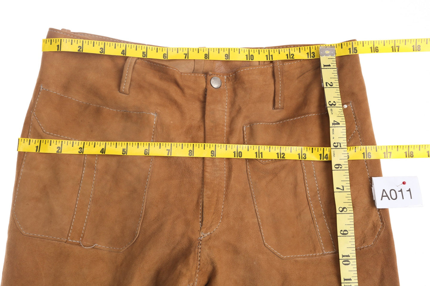 Vintage Men Leather Bell Bottom Pants