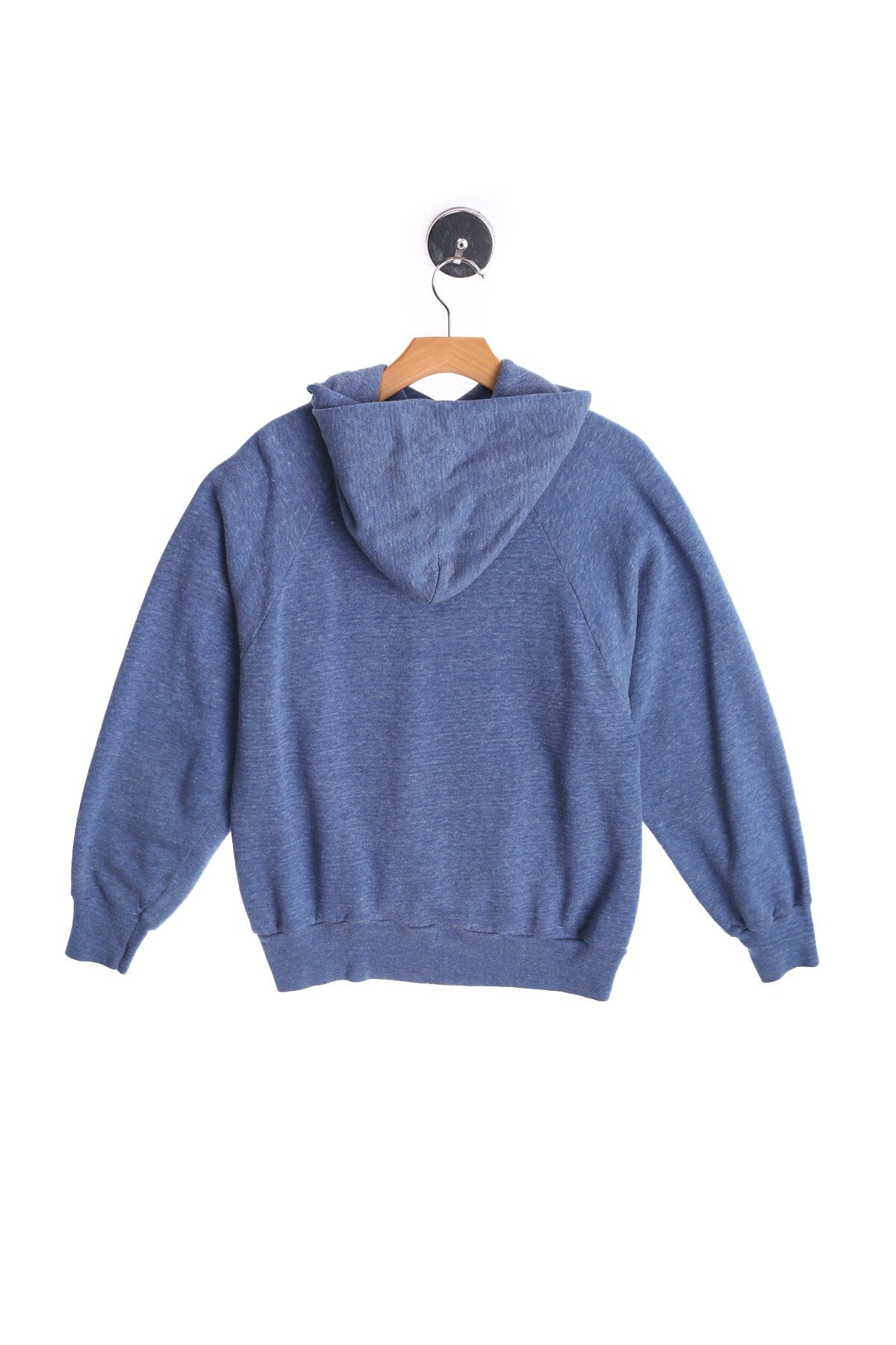 Vintage Blue No Closure Hoodie - No Print - Era 80s - 90s